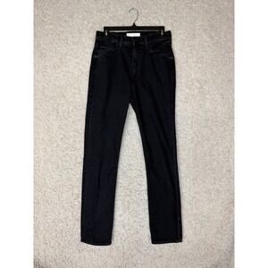 Mother High Waisted Rider Skimp Straight Jeans Womens Size 30 Black Stretch